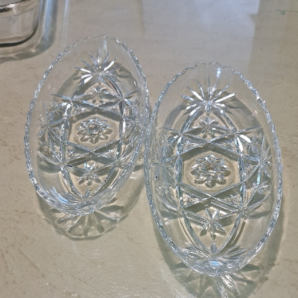 Elegant Crystal Cut Glass Dishes